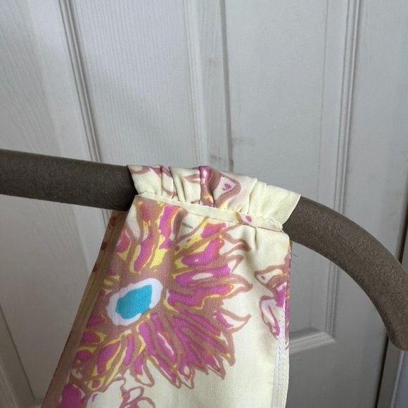 Anthropologie O by Organics Floral Pink/Yellow Dress Size 4 - Picture 6 of 11